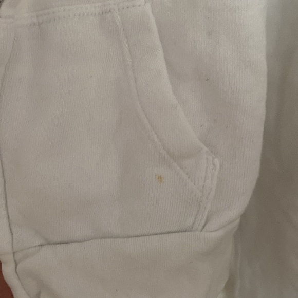 White Brandy Melville cropped zip up hoodie - Picture 3 of 3